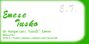 emese tusko business card